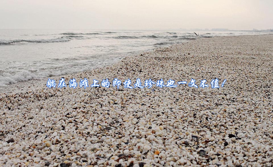 躺在海滩上的即使是珍珠也一文不值!